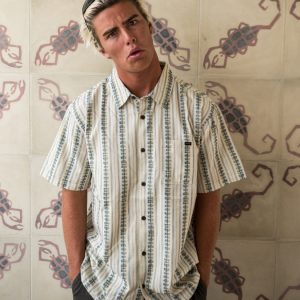 Sundays Jacquard Short Sleeve Shirt - Cream