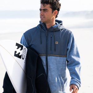 Boundary Lite Zip Sweatshirt - Steel Blue