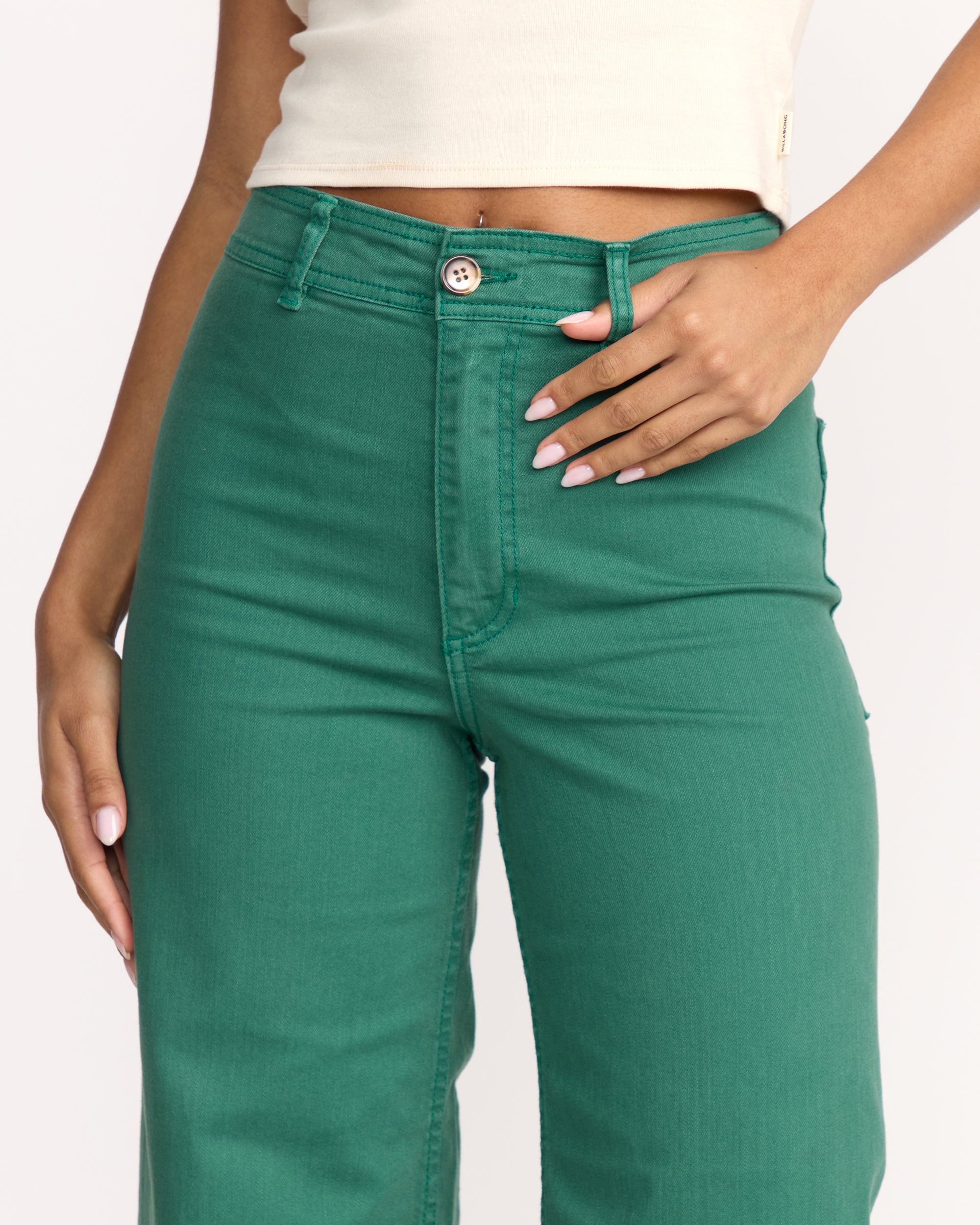 Free Fall High-Waist Pants - Evergreen - Image 5