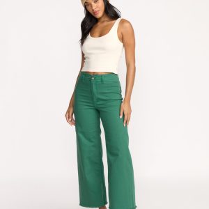 Free Fall High-Waist Pants - Evergreen
