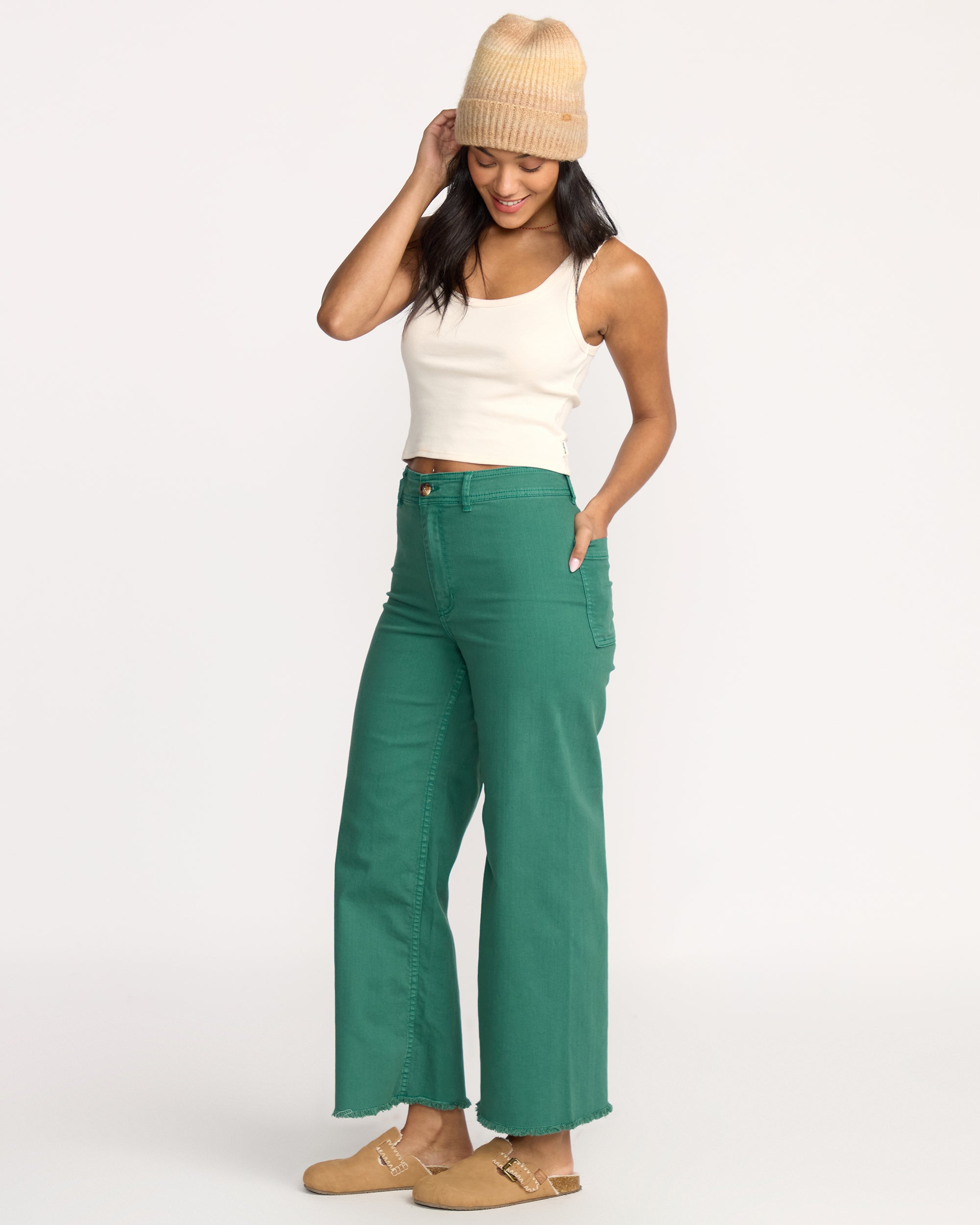 Free Fall High-Waist Pants - Evergreen - Image 3