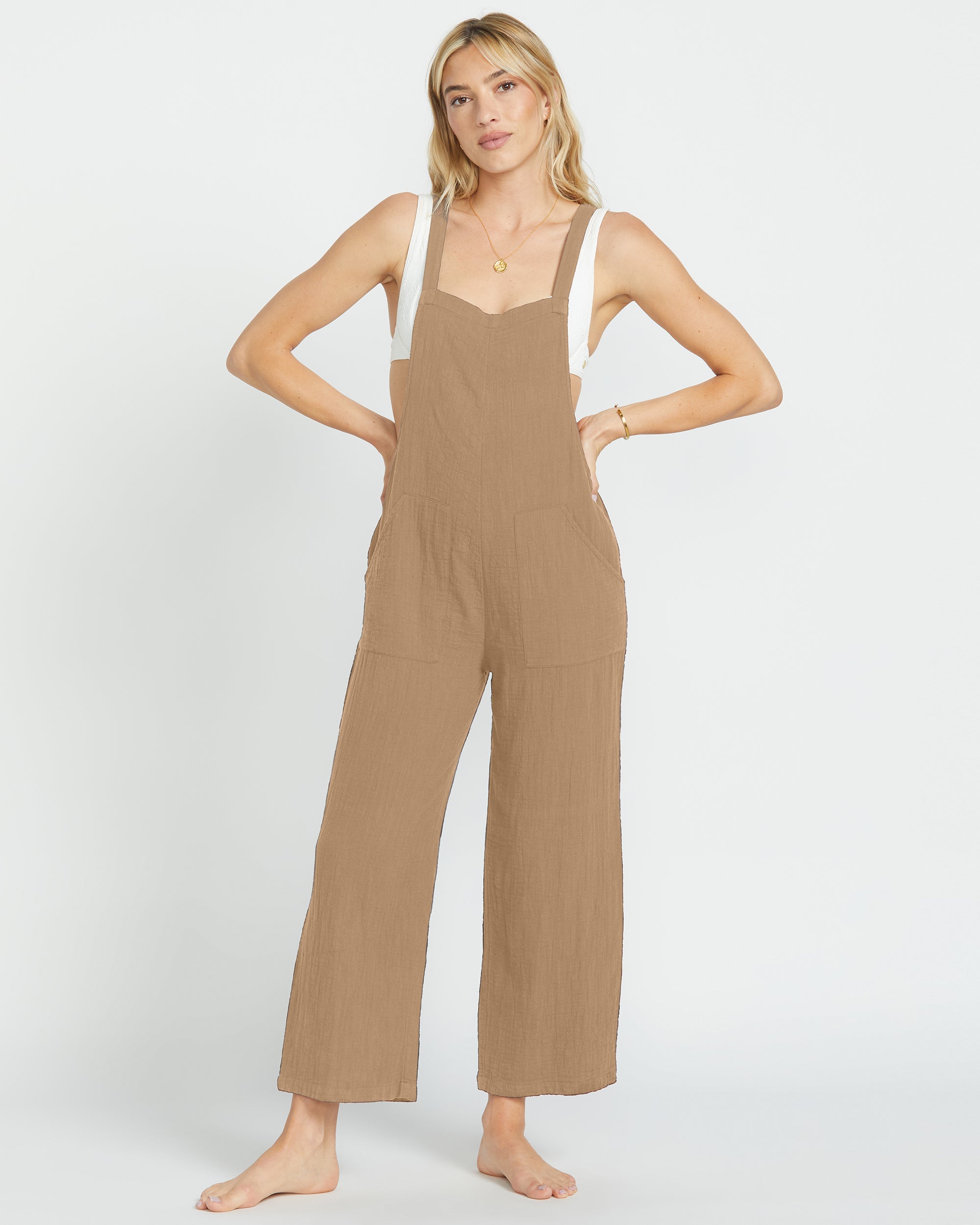 Pacific Time Jumpsuit - Khaki - Image 3