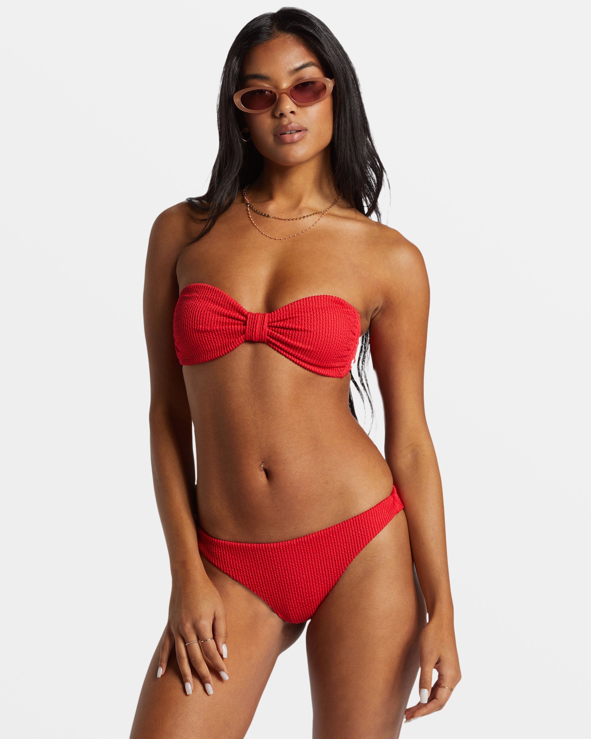 Summer High Tanga Bikini Bottoms - Fiesta Red - Image 2