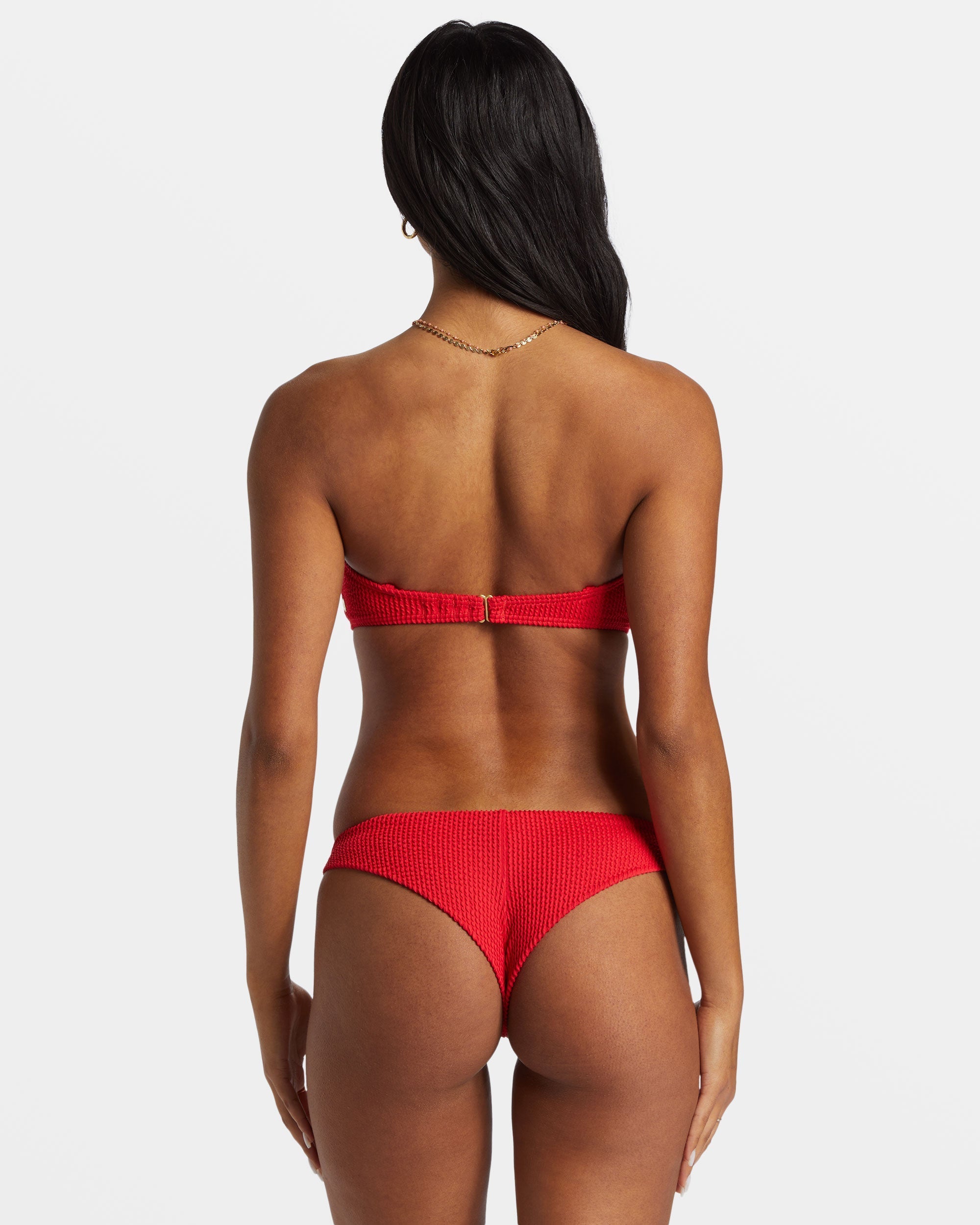 Summer High Tanga Bikini Bottoms - Fiesta Red