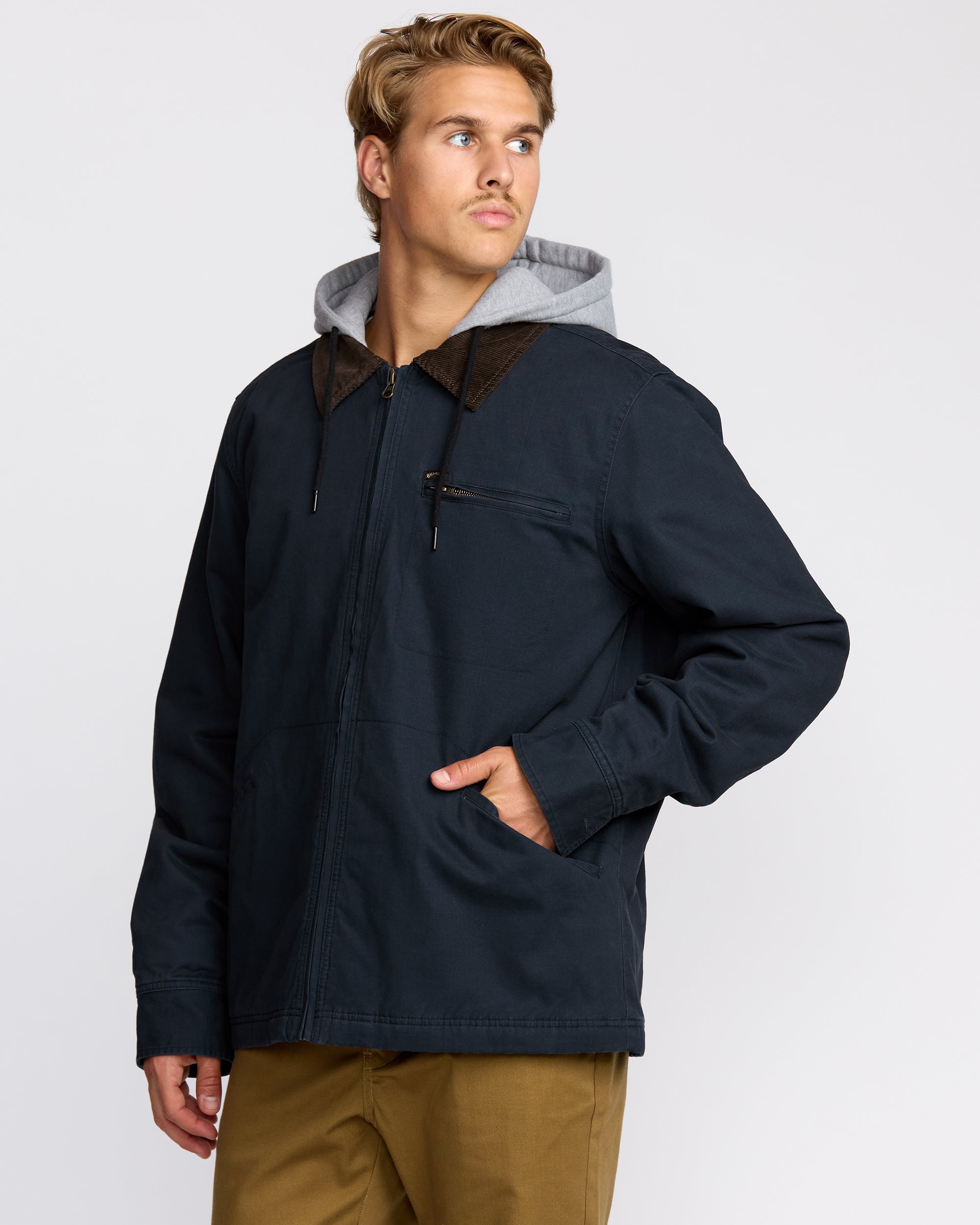 Barlow Hooded Jacket - Navy - Image 2