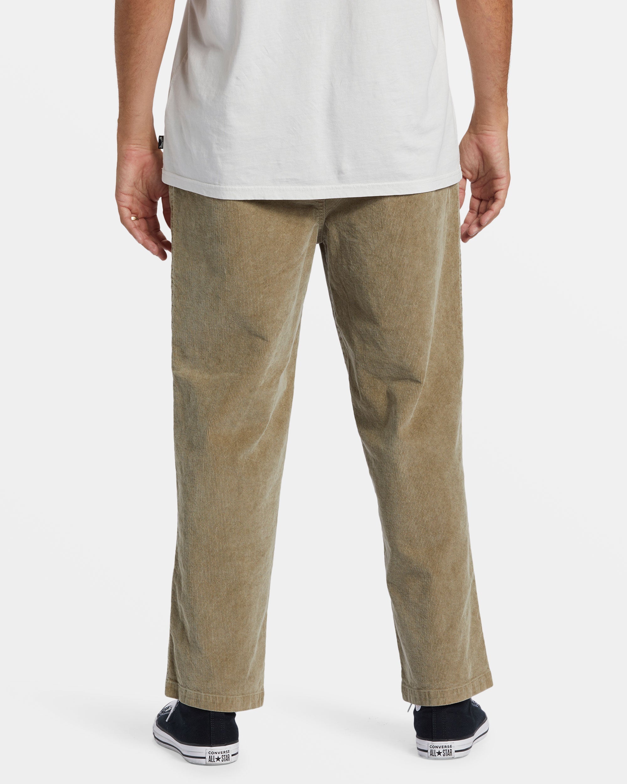Larry Elastic Waist Corduroy Pants - Dune - Image 4