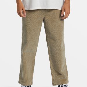 Larry Elastic Waist Corduroy Pants - Dune