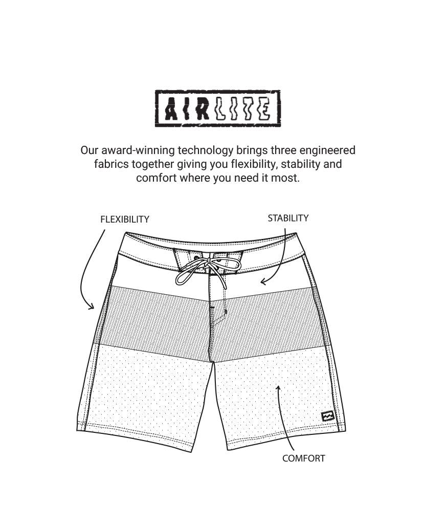 Sundays Airlite 19 Boardshorts - Black White - Image 3