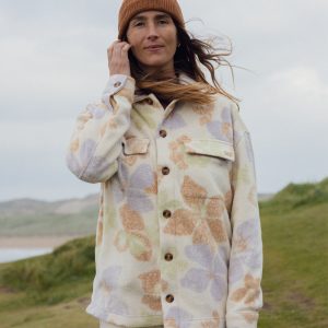 Happy Camper Shacket Button Sweater - Summer Rain