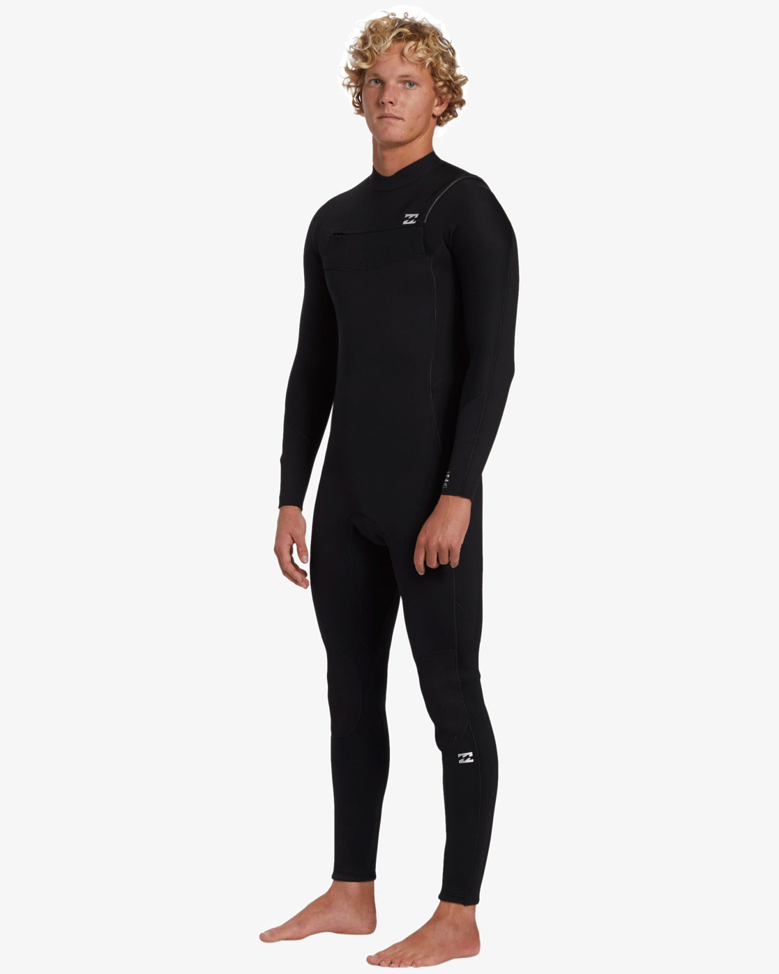 4/3mm Foil GBS Chest Zip Wetsuit - Black - Image 4