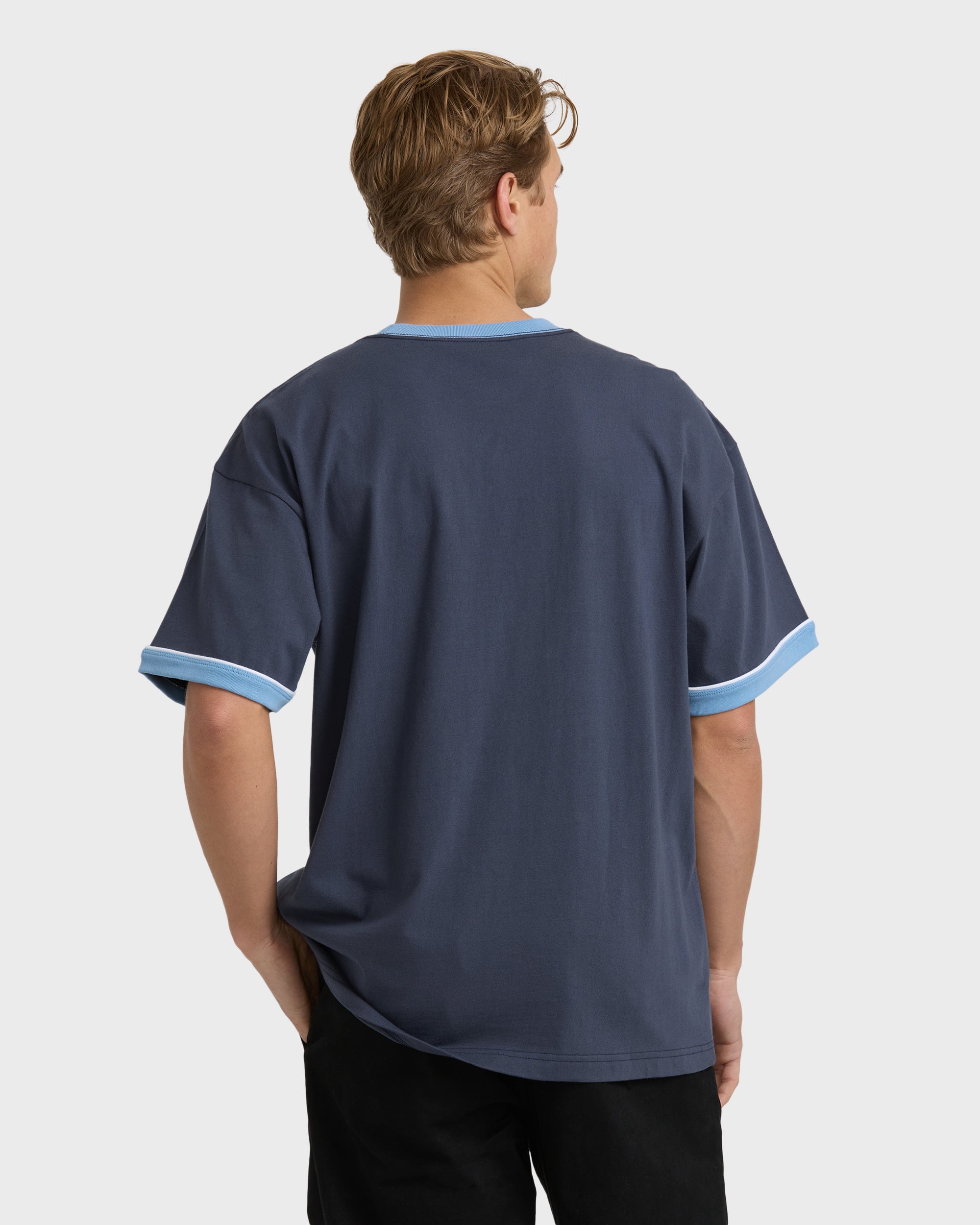 Spec Ringer Short Sleeve T-Shirt - Vintage Navy - Image 5