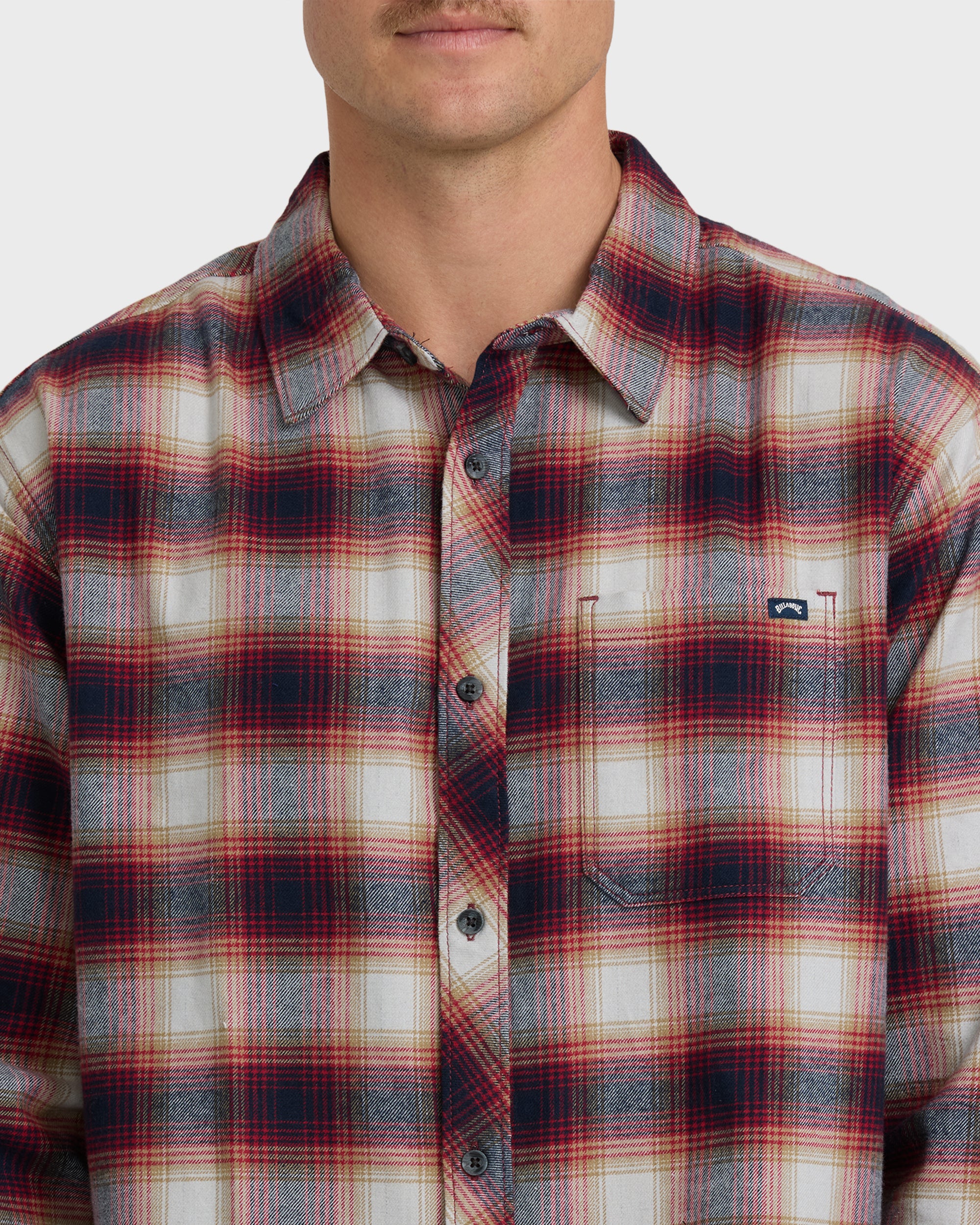 Coastline Long Sleeve Flannel Shirt - Plum - Image 2