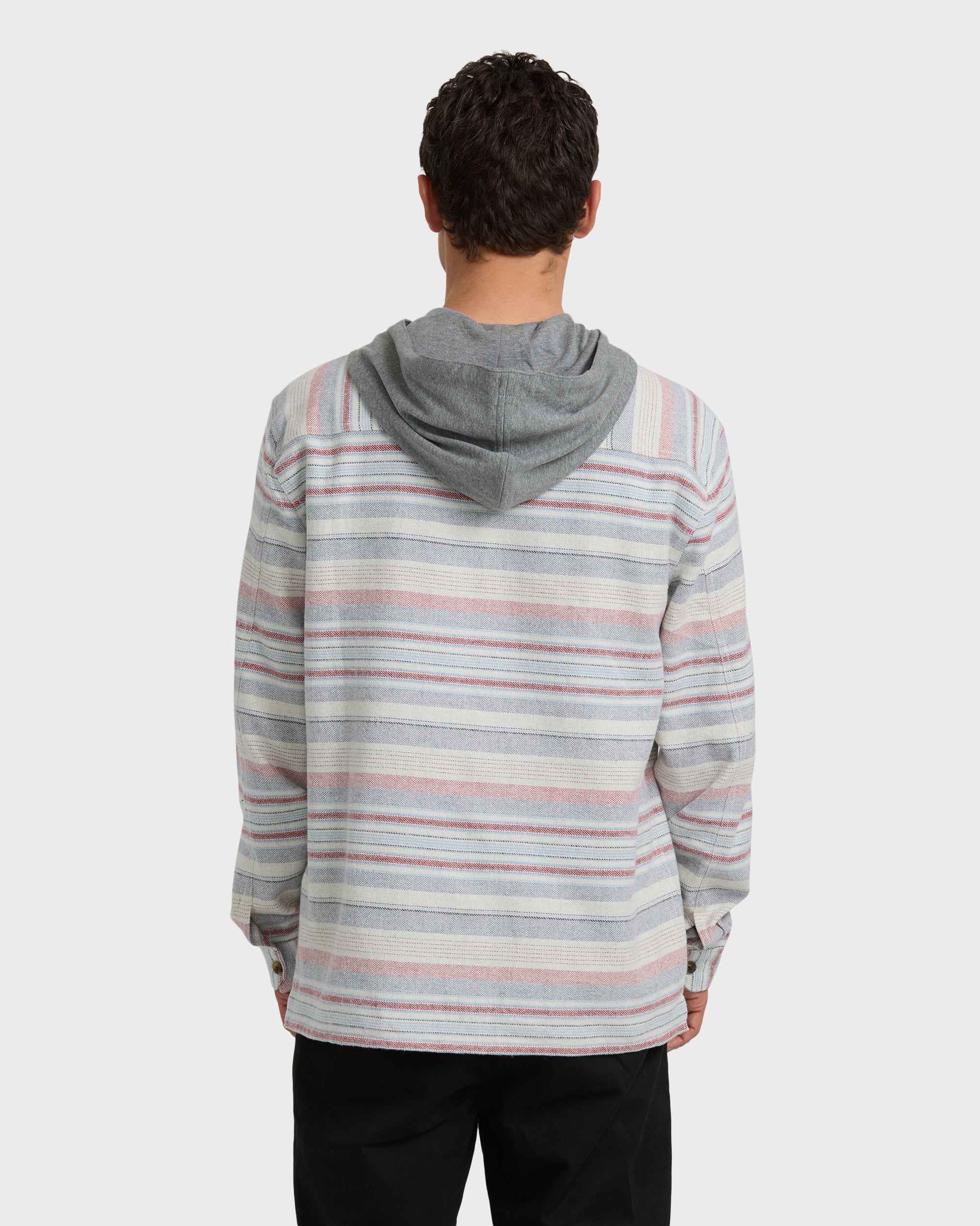 Baja Long Sleeve Flannel Shirt - Off White - Image 5