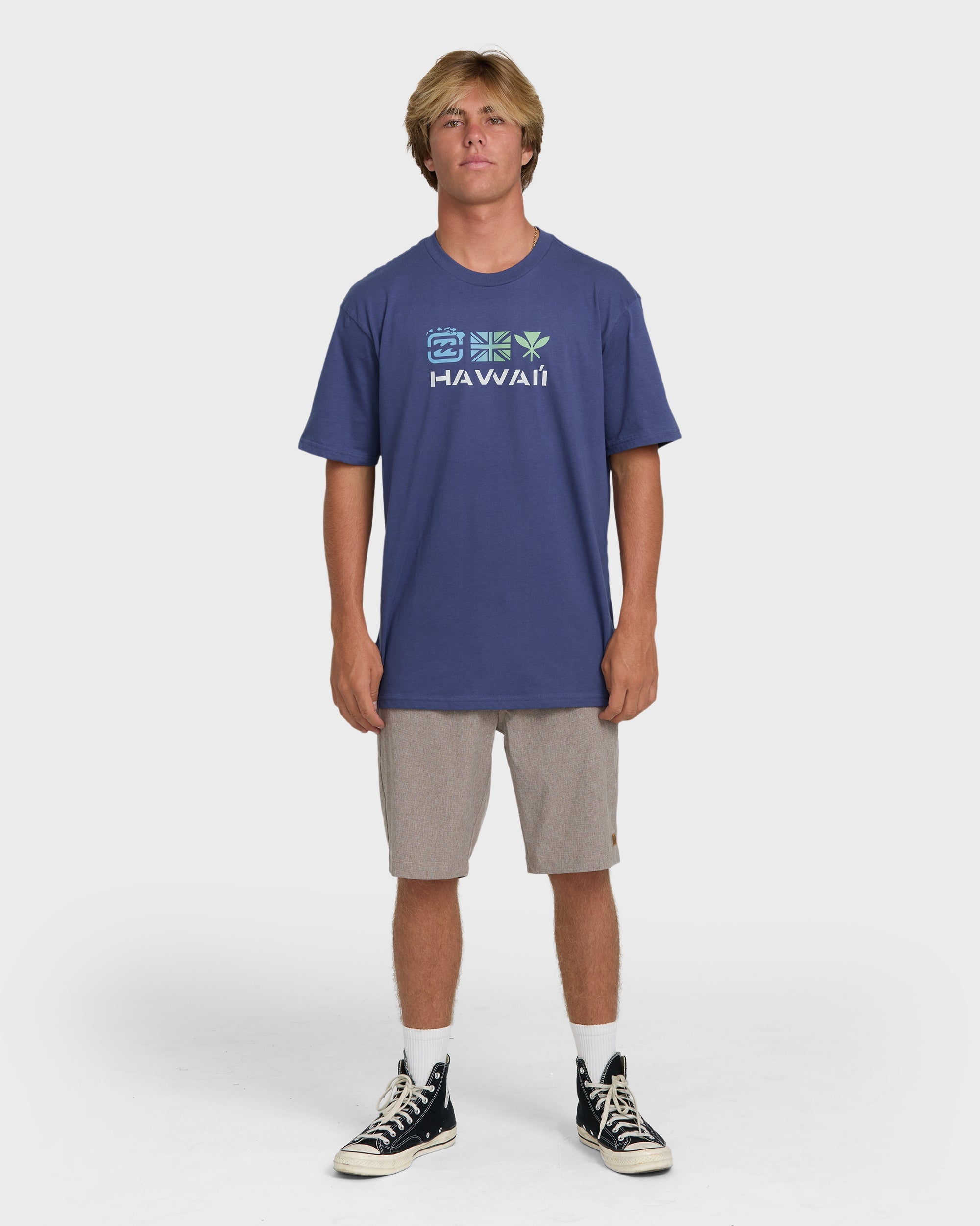 Kahili Hawaii Regular Tee - Washed Blue - Image 3