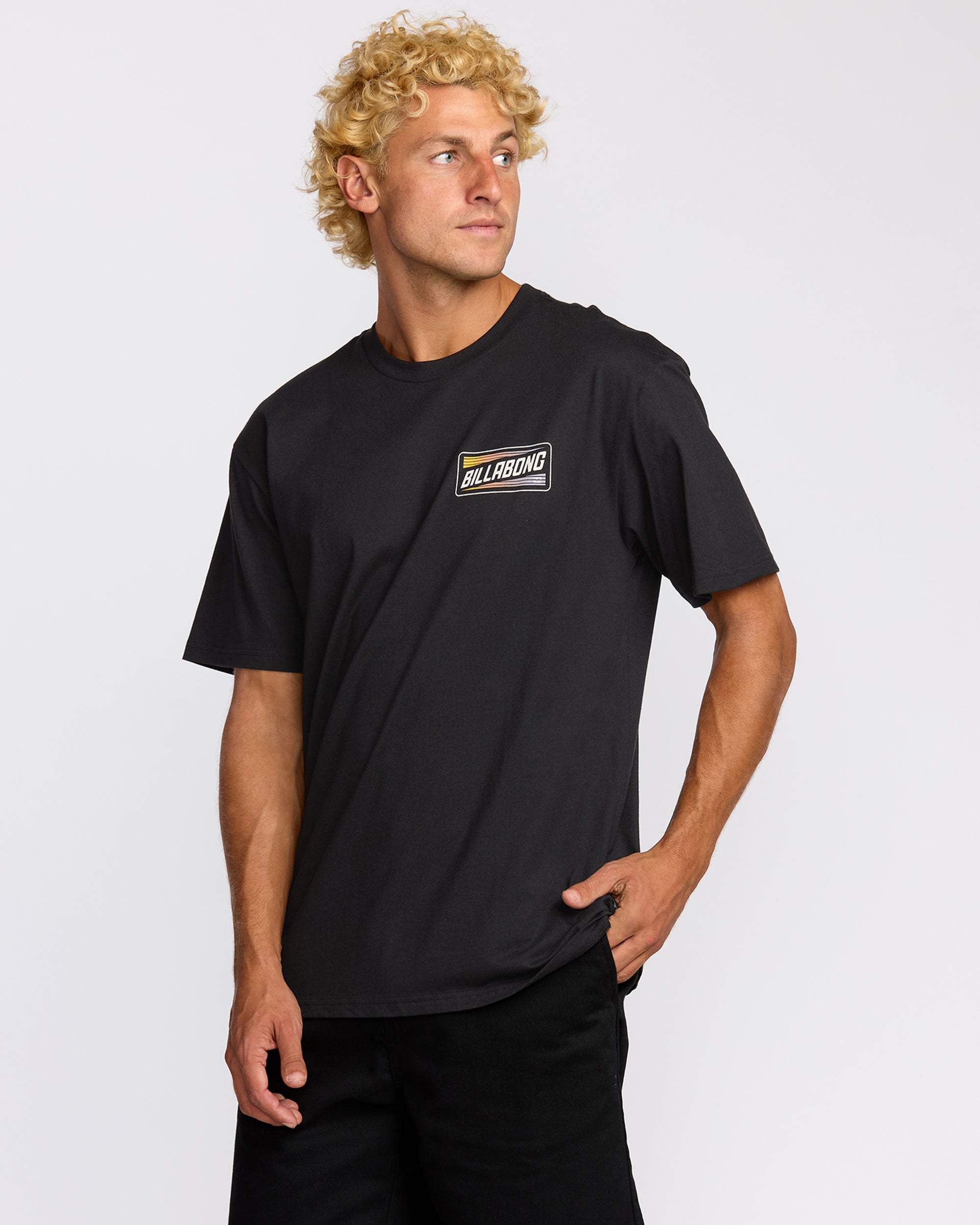 Walled Regular Short Sleeve T-Shirt - Black - Image 3