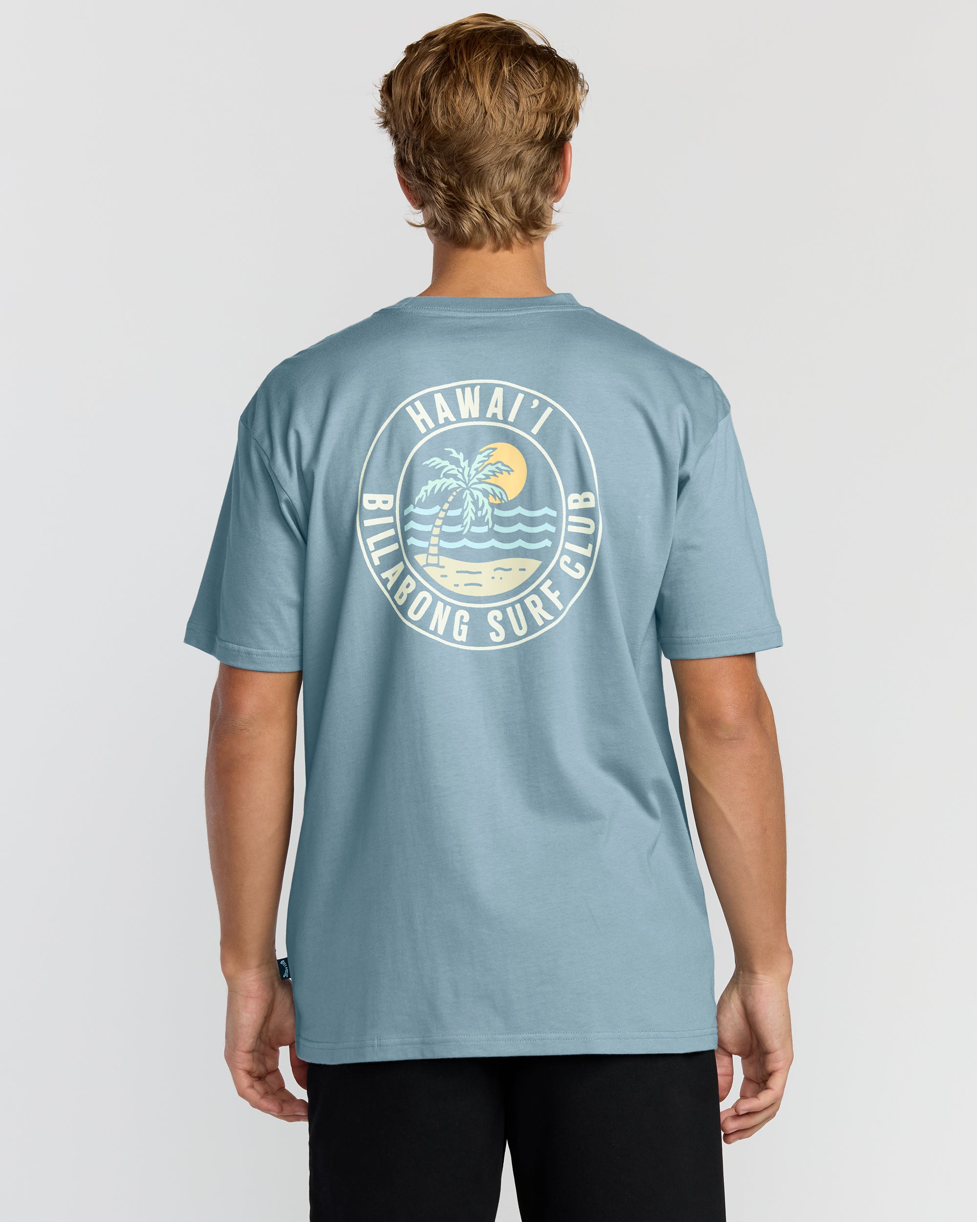 Palm Beach Hi Premium Short Sleeve T-Shirt - Washed Blue - Image 2