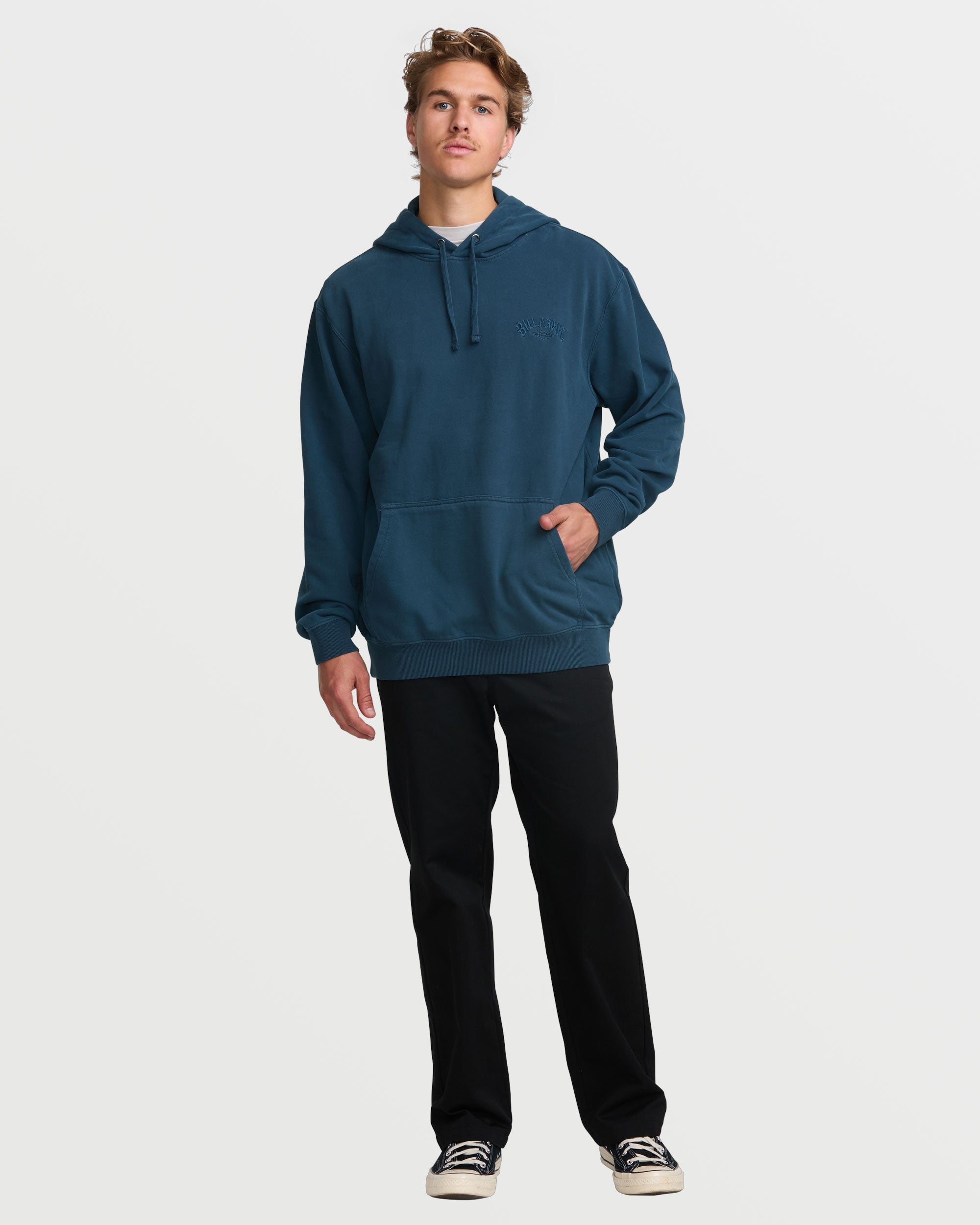 Wave Washed Pullover Sweatshirt - Midnight - Image 3
