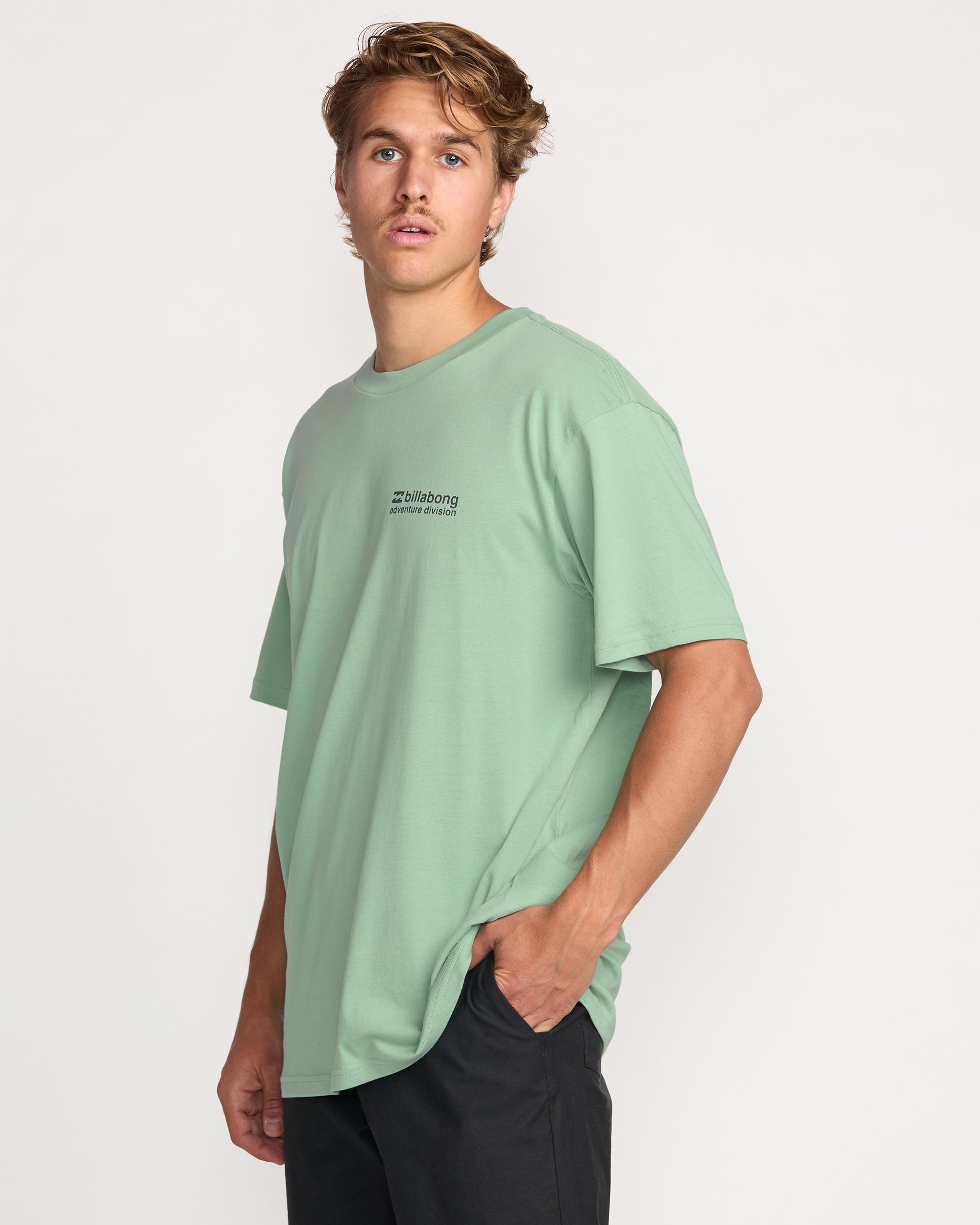 Making Tracks A/Div Tee - Mist Green - Image 4
