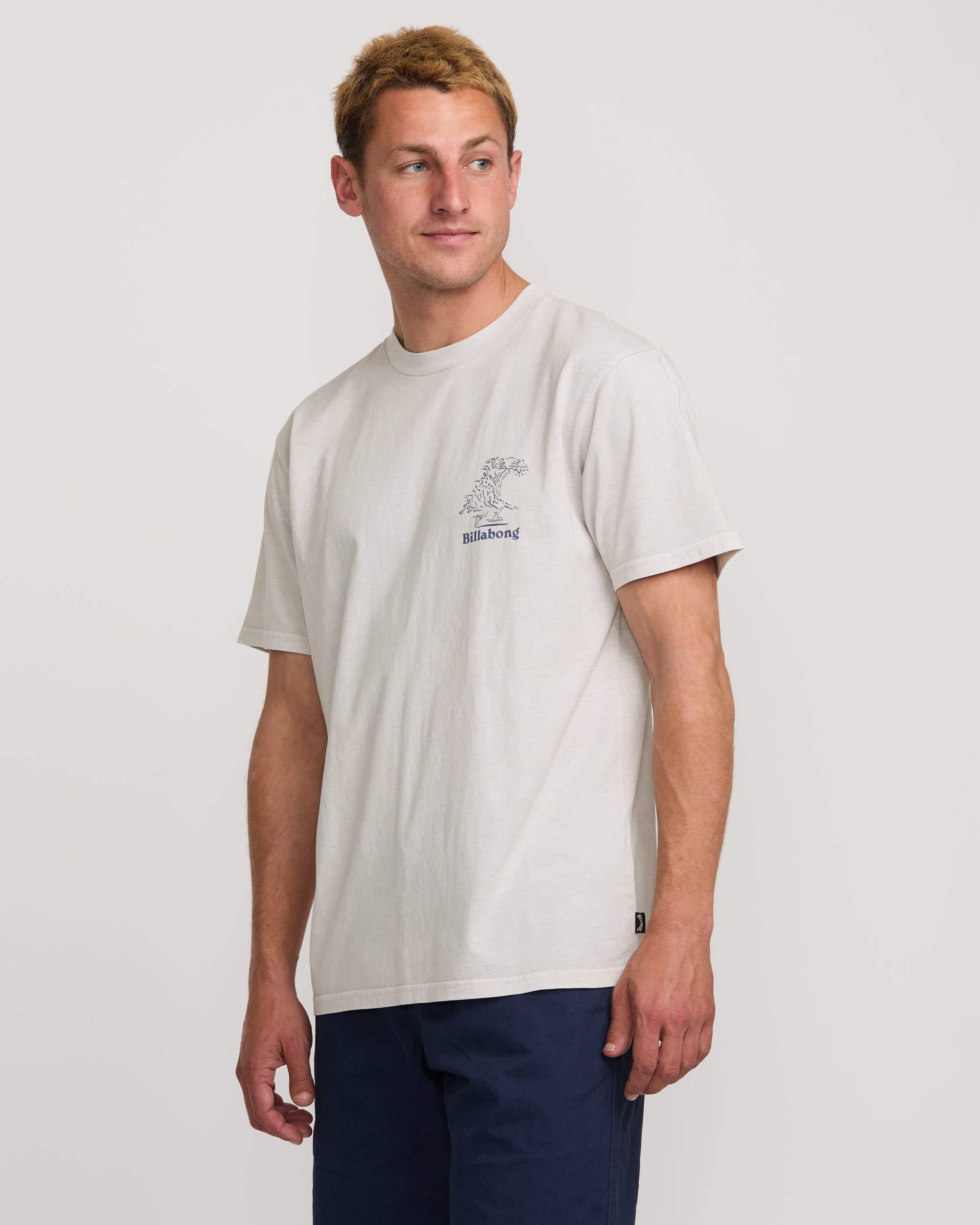 Catch One Premium Wave Wash Tee - Silver - Image 6