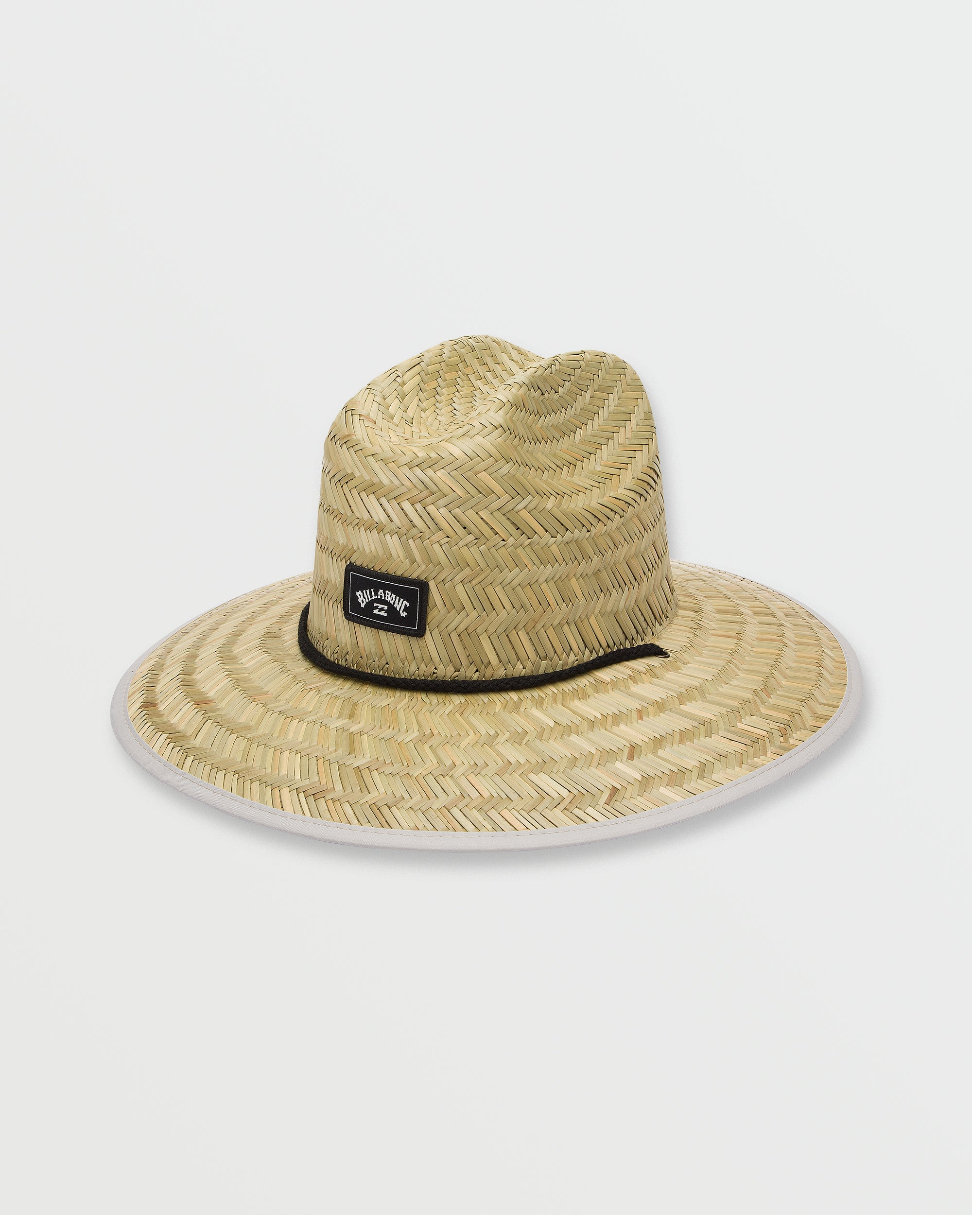 Tides Print Straw Hat - Deep Blue