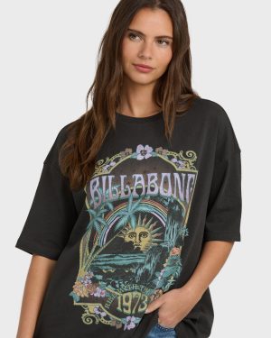 Counting Stars Short Sleeve T-Shirt - Off Black