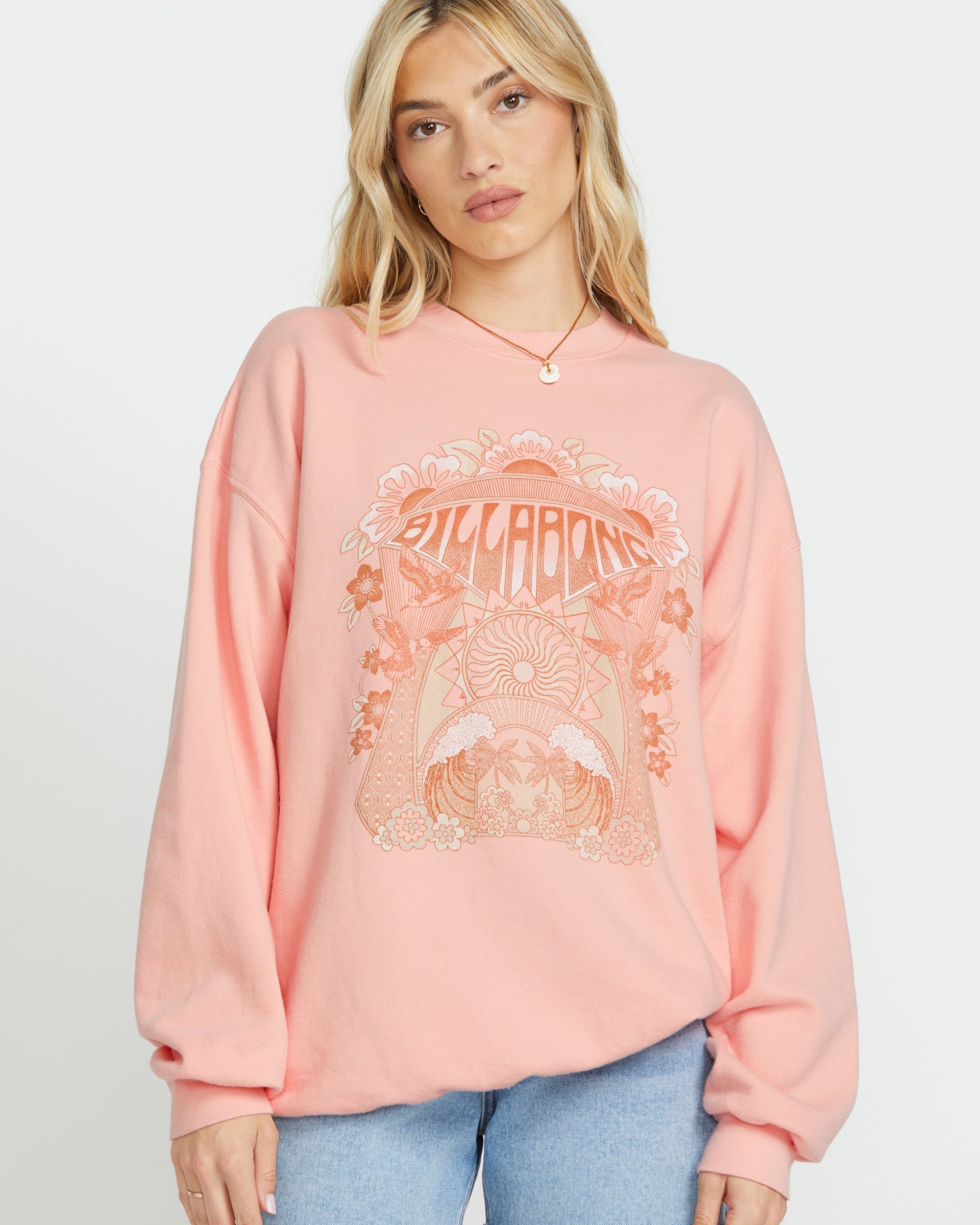Ride In Crew Sweatshirt - Peach Kiss - Image 2