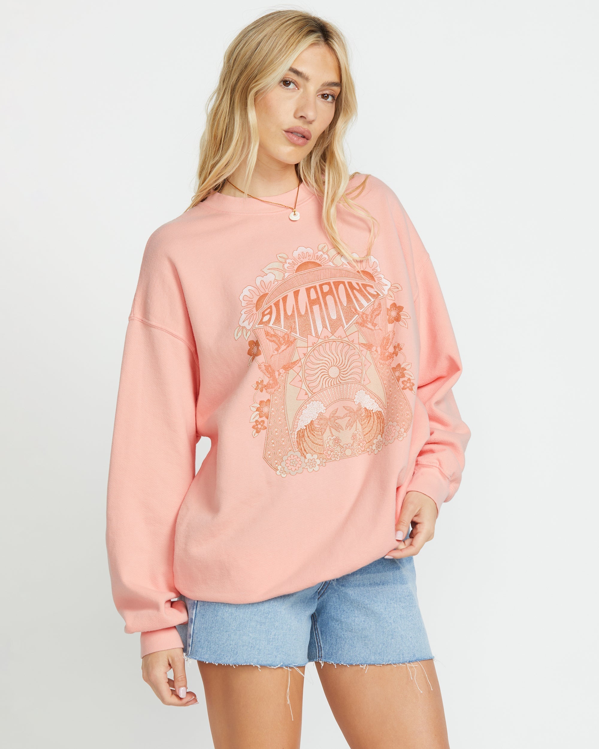 Ride In Crew Sweatshirt - Peach Kiss - Image 4
