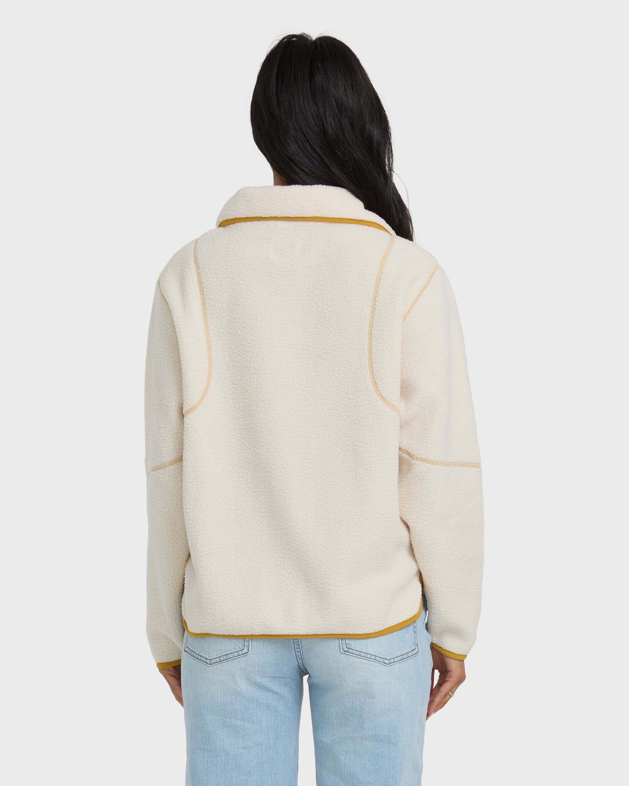 Streamer Half Snap Sherpa Fleece Pullover - Whitecap - Image 5