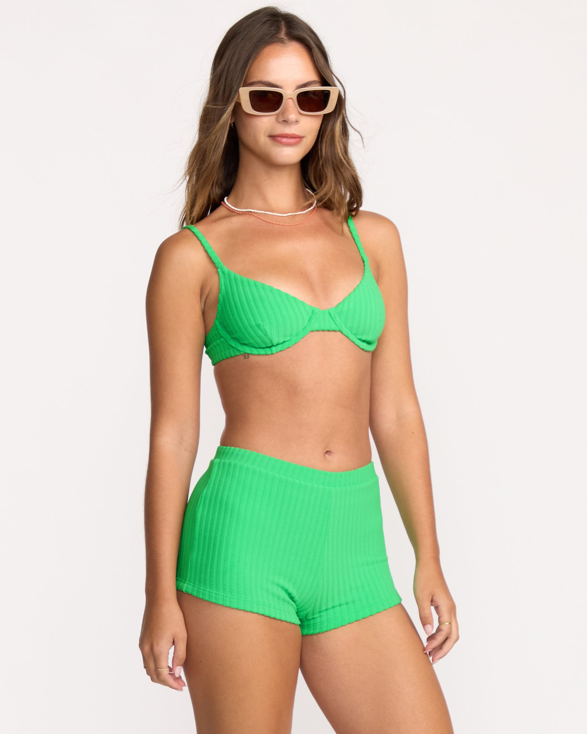 Josie In The Loop Demi Underwire Bikini Top - Jungle Green - Image 5