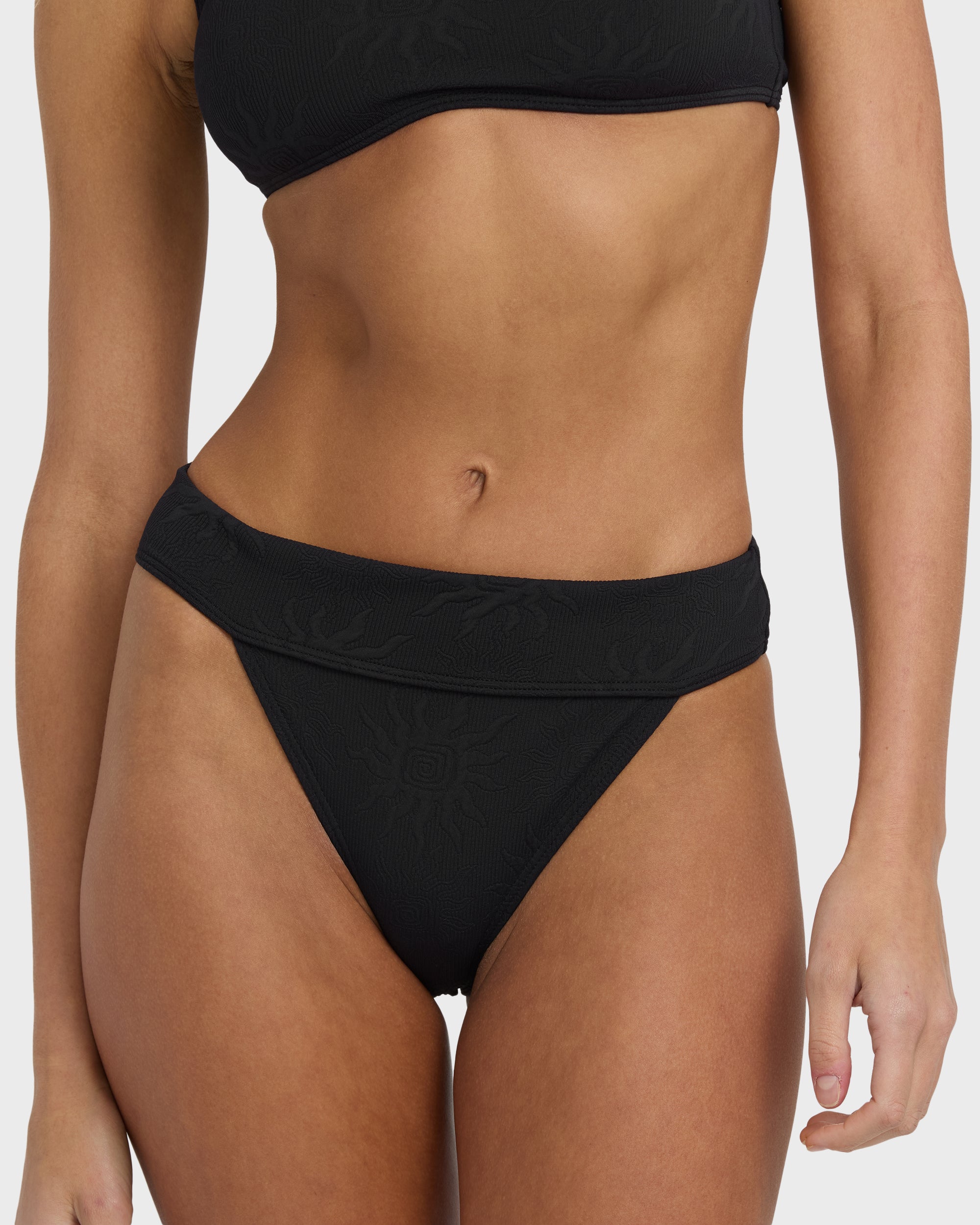 Laura Twisted Sun Aruba Bikini Bottom - Black Pebble - Image 2