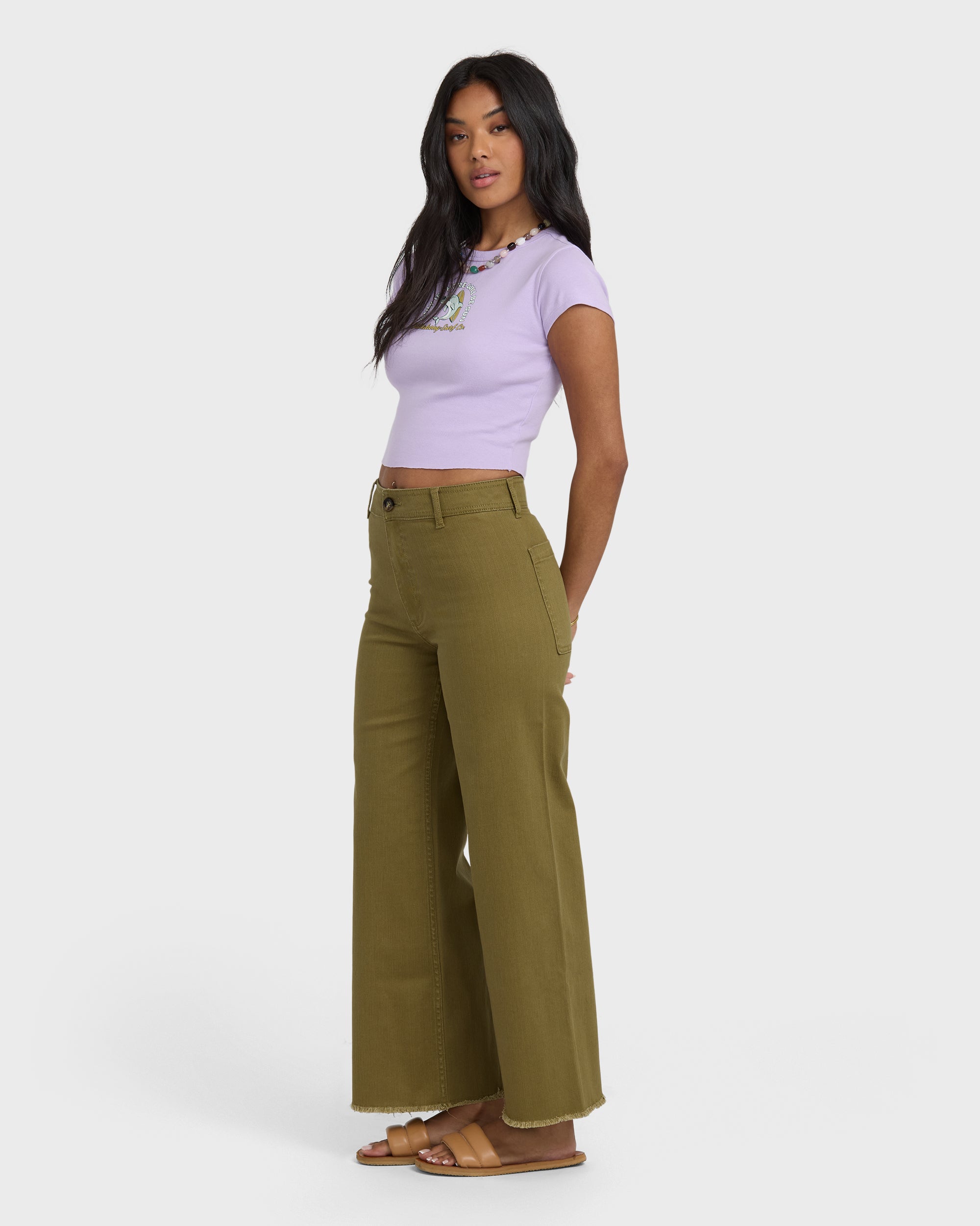 Free Fall High-Waist Pants - Martini Olive - Image 5