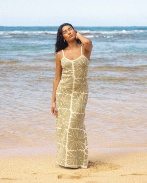 Overheated Midi Dress - Green Ash