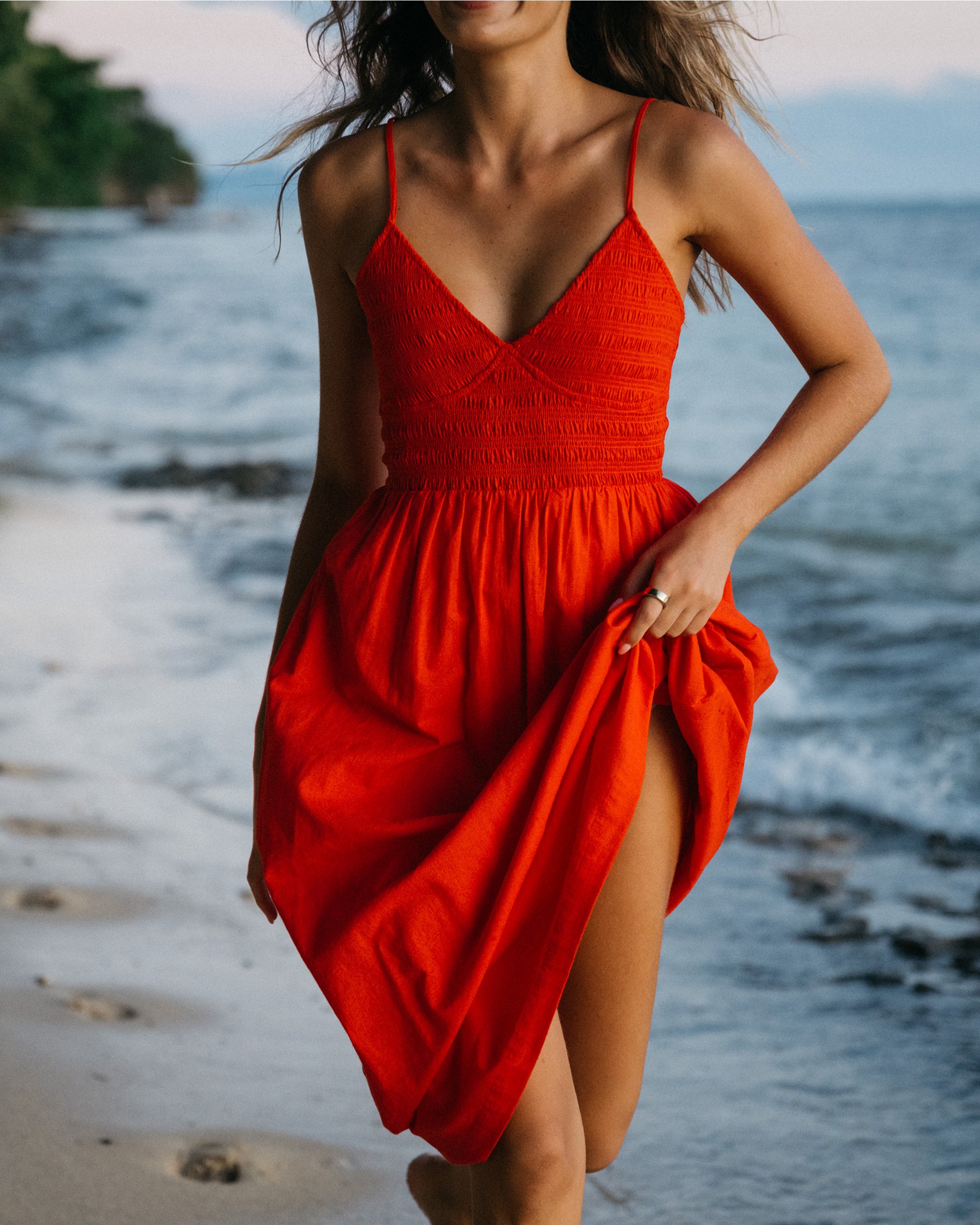 Such A Trip Midi Dress - Red Aloha - Image 2